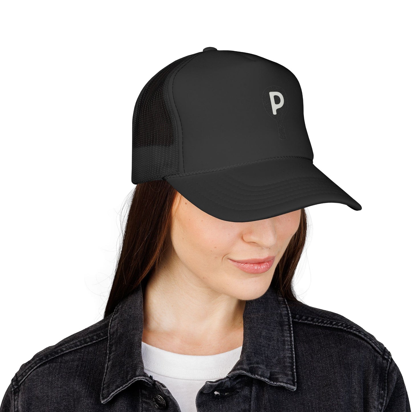 P Paddle Trucker Hat — Minimalist Pickleball Mesh Cap