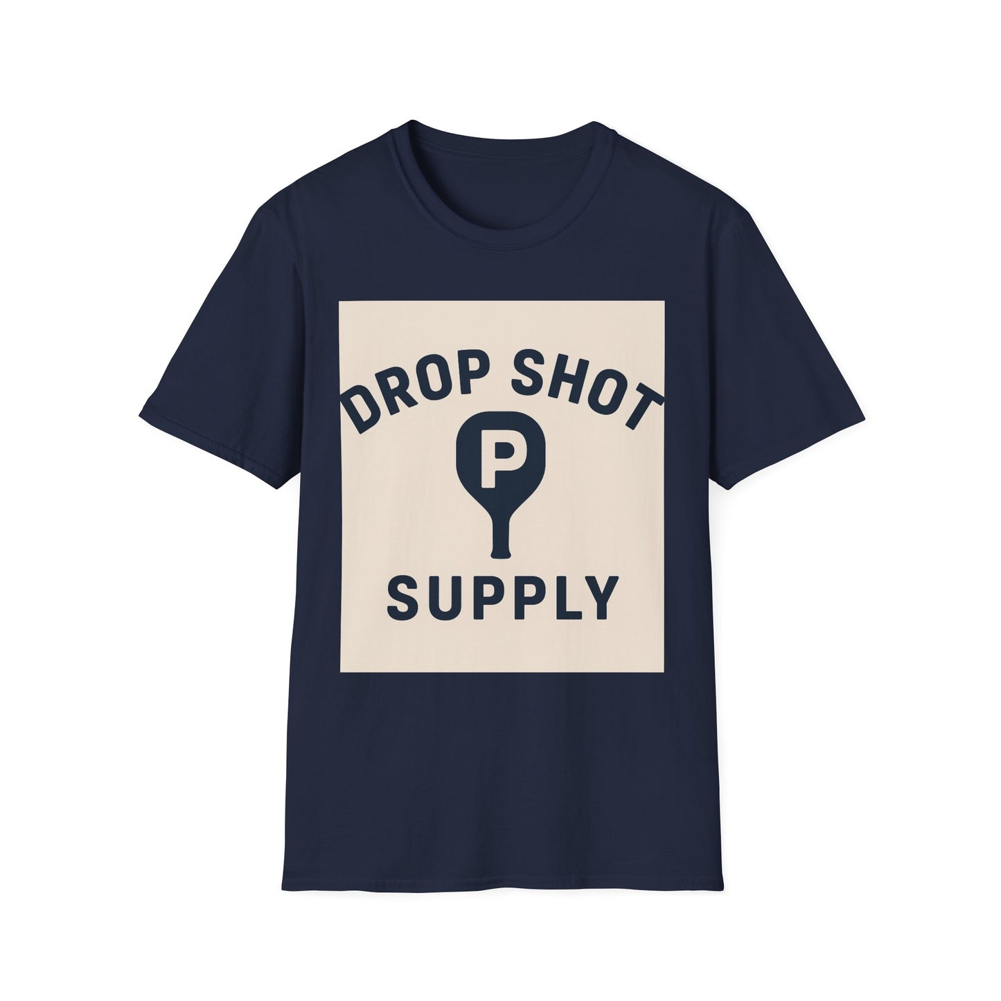 Drop Shot Supply Pickleball T‑Shirt — Retro Court Logo Tee