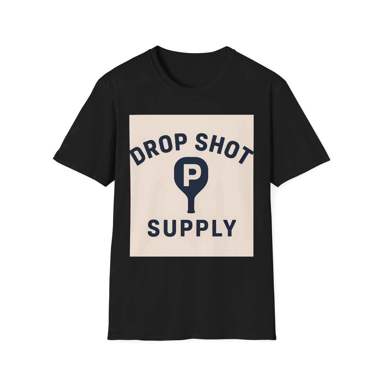Drop Shot Supply Pickleball T‑Shirt — Retro Court Logo Tee