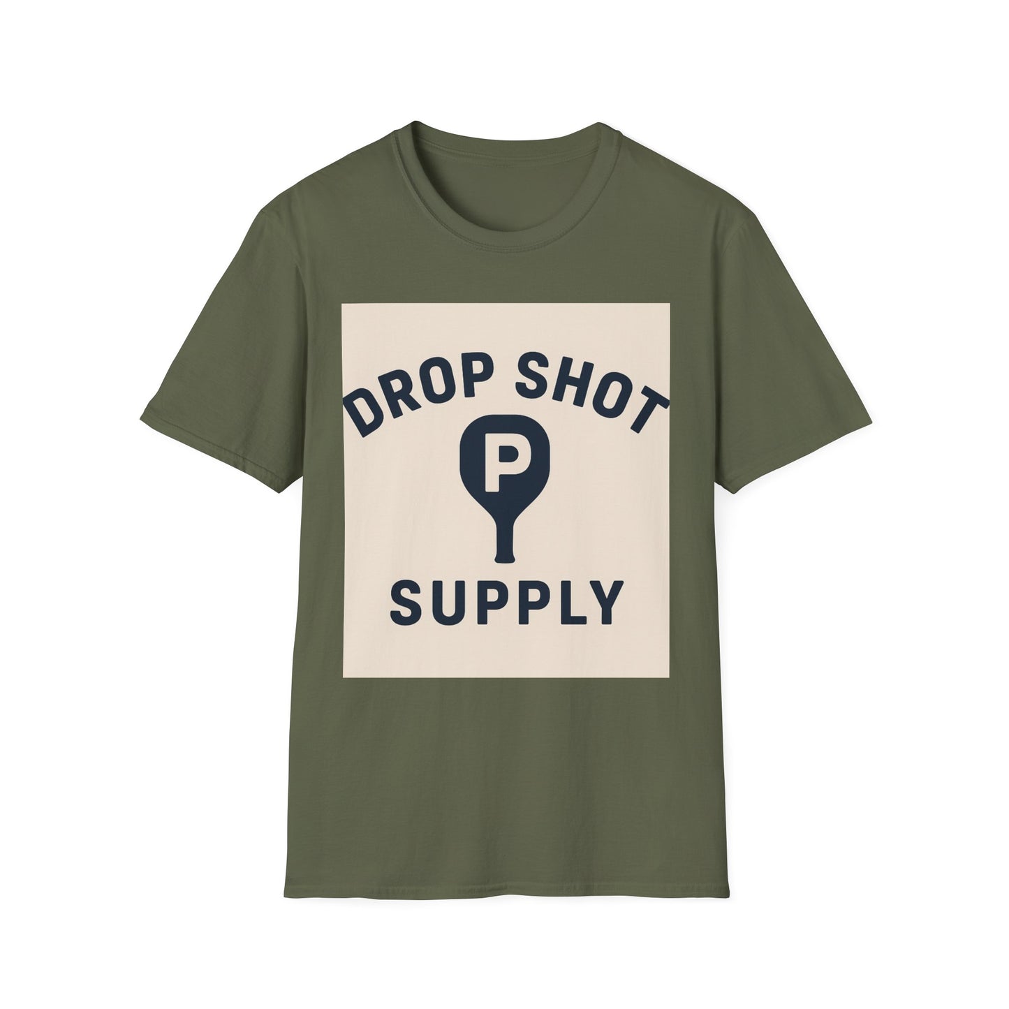 Drop Shot Supply Pickleball T‑Shirt — Retro Court Logo Tee